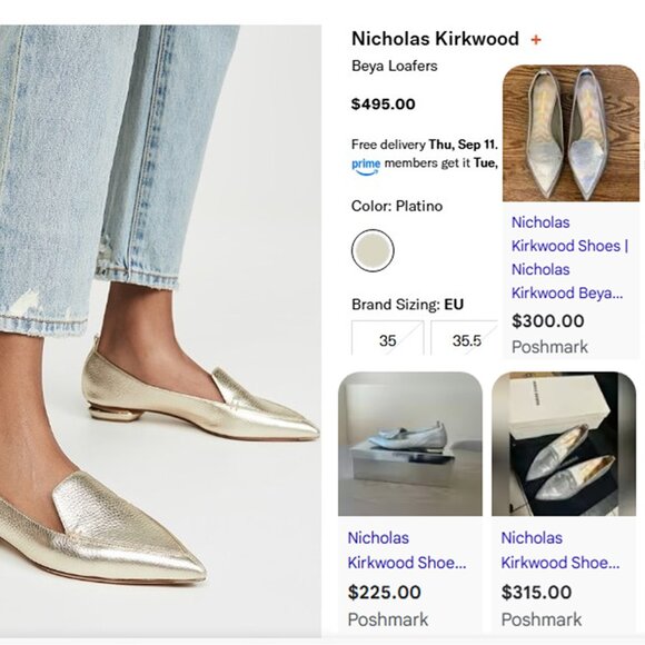 NICHOLAS KIRKWOOD "Beya" Blue Patent Leather Loafers **super rare patent color** - Picture 14 of 14